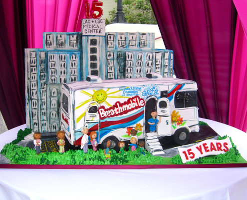 Cake to celebrate 15th Anniversary of Breathmobile Program