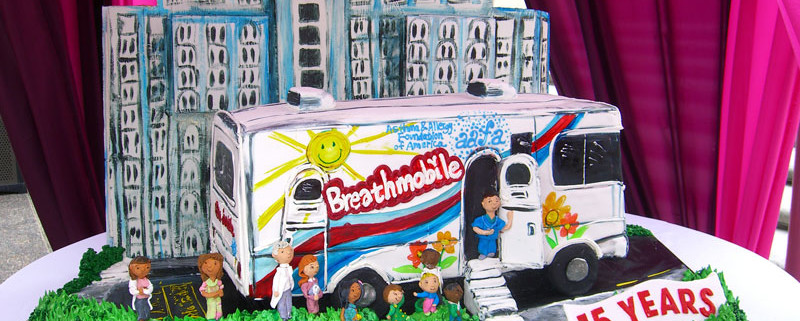 Cake to celebrate 15th Anniversary of Breathmobile Program